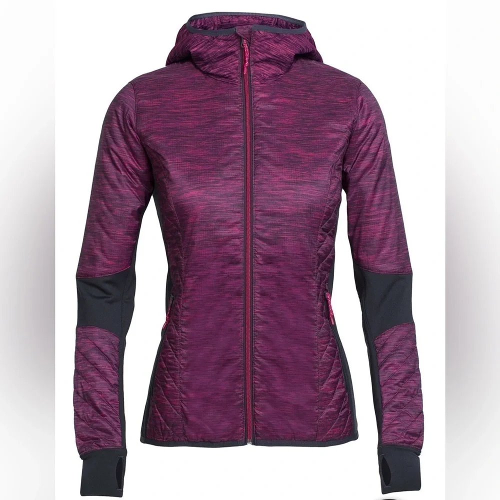 Icebreaker Women's MerinoLOFT™ Helix Long Sleeve Zip Hood Fraser Peaks Jacket S - Picture 9 of 9